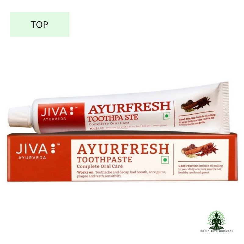 Jiva Ayurveda natūrali dantų pasta su ajurvediniais ekstraktais