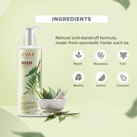 Neem šampūns pret blaugznām Jiva Ayurveda 200ml