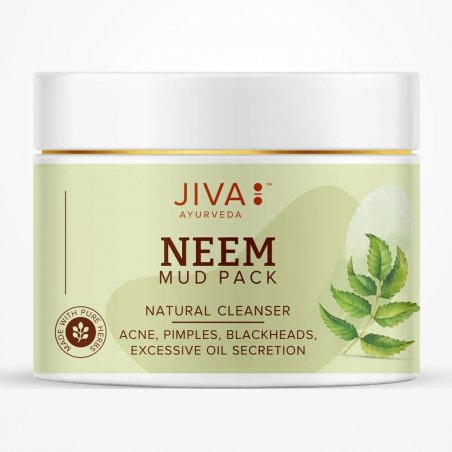 Valomoji veido kaukė su moliu Neem Mud Jiva Ayurveda 100g